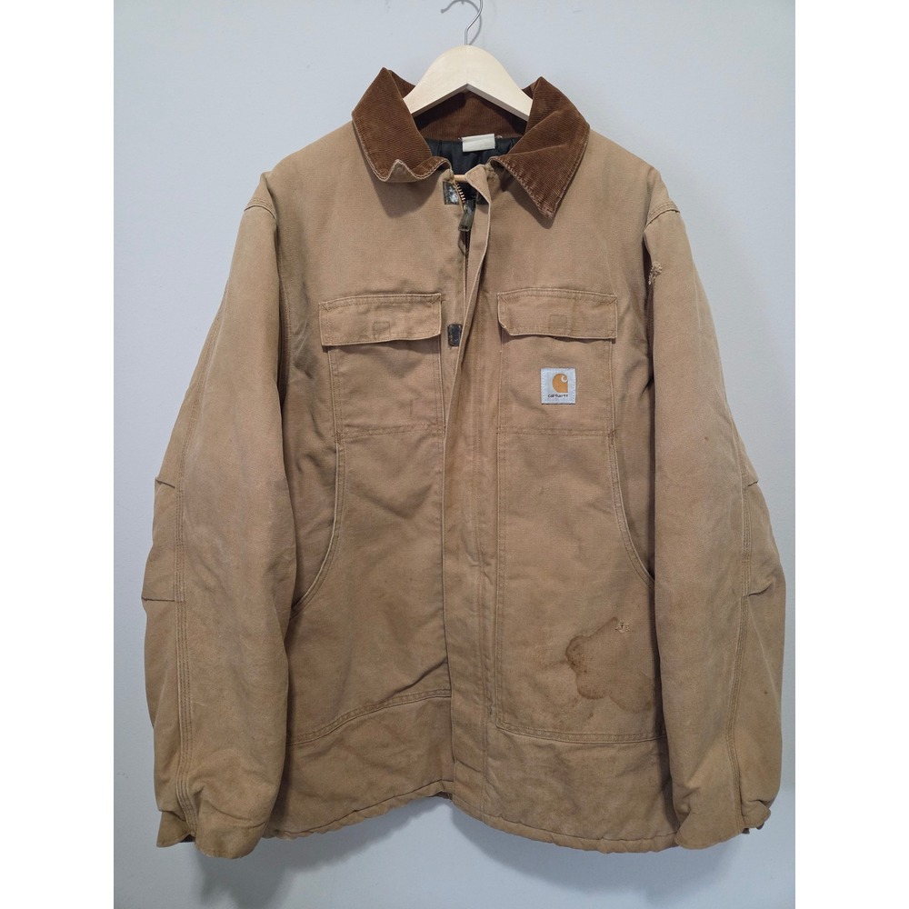 Carhartt Arctic Traditional Coat Mens Brown Duck Canvas Work Jacket Vintage